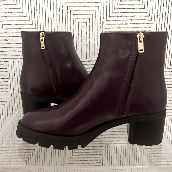 Coach Chrissy Leather Bootie - Deep Eggplant color! - Picture 5 of 9